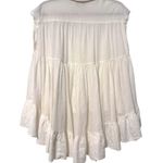 Pinch Tierred Button Up Sleeveless Hi Lo Hem Collared Blouse White Size Small Photo 2