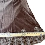 Apt. 9  skirt women’s size 8 Chocolate Brown embroidered eyelet flare VTG Y2K Photo 6