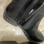 Ellos Studded Black patent Leather Ankle Boots Photo 8