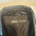 ZARA  Faux Leather Crocodile Print Jacket Photo 3