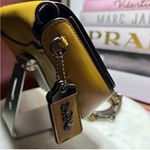 Coach  Dinky 3 way carry In Glovetanned Leather Yellow Crossbody, shoulder Bag Photo 2