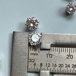 3PCS Cubic Zirconia Stud Earrings “Sensitive Ears by trendi” Silver Photo 3