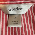 cj banks Women’s CJ.Banks Sleeveless classic button-down shirt stripe Pink/White Size XL Photo 3