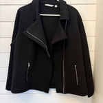 Isaac Mizrahi  Women's‎ 1X Black Quilted Moto Jacket with Zipper Pockets Photo 0