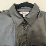 BB Dakota NEW  Women's Vegan Leather Button Down Mini Shirt Dress Black Photo 8