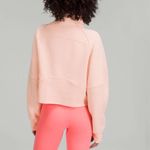 Lululemon Scuba Oversized Funnel Neck Half-Zip Peach Satin Size M/L Photo 1