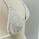 Xhilaration WHITE MACRAME TRIANGLE BIKINI TOP Photo 8