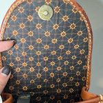 Vintage handmade leather brown weaved woven mini bag crossbody contrast stitches Photo 8