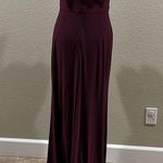 Morgan & Co  Burgundy off the shoulder Gown Photo 5