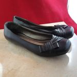 Kenneth Cole  Reaction Square Toe Black Ballet Flats with Bow Detail Size 6 Photo 2