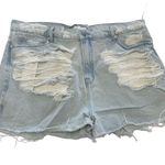 Good American Shorts Womens 16 Distressed Denim Frayed Hem Ripped GNISC206T1383 Photo 0