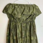 Mine Green & Brown Tropical Strapless Maxi Dress Photo 4