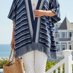 NEW Lauren Ralph Lauren Striped Cotton Fringe Photo 0