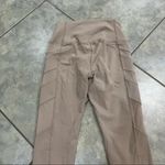 Alo Yoga Block Mesh Stripe Side Detail High Waist Leggings Beige Sz XS Outdoor Photo 2