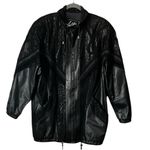 Vintage Winlit Leather Detail design women’s Jacket. SZ. S Black Photo 1
