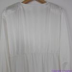 Eloquii NEW White Satin Maxi long sleeves Dress, 18 Photo 6