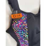 Panache Women's Size 30DD Sports Vest Black Multicolor Convertible Geo Print NWT Photo 3