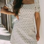 Apricot Lane Boho White Black Mini Dress Photo 0