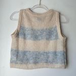 Princess Polly Asumi Cream Blue Stripe Knit Top S/M Photo 6