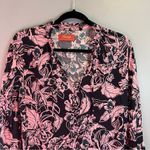 Maaji Rose Joy Swim Cover Up Dress Caftan in Pink & Black Floral Print Sz M EUC Photo 3