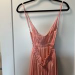 Pink Lily  "Once in a Lifetime"‎ Backless Crochet Top Maxi Dress Pink Stretch S Photo 7