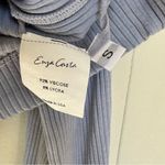 ENZA COSTA Light Blue Rib Henley Button Long Sleeve Small Photo 5