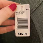 Eye Candy NWT  Green Thermal V-Neck Long Sleeve Shirt Photo 4