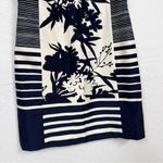 Lauren Ralph Lauren Navy Blue Cream Floral Striped Sheath Dress Womens 6 Preppy Photo 2