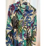 NWT True Destination Womens Sunset Shirt Swim Coverup blue white green large Photo 6