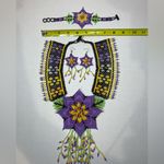 Handcrafted Purple (multicolor) Beaded Necklace Set Photo 3