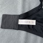 Cacique Plunge Bra Size 40C Black Sheer Mesh U Underwire Animal Print Sexy Photo 7