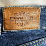 Harley Davidson Harley-Davidson Women’s Jeans Straight Leg Mid-Rise Stretch Denim Dark Indigo 27 Photo 2