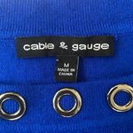 Cable & Gauge Cable & Guage women M scoopneck sweater w/decorative neckline blue Photo 7