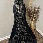 Jump Black beaded & sequins mermaid prom formal strapless gown Photo 1