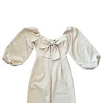 Sister Jane UO Women’s Theatre Bow Balloon Sleeve Jumpsuit Pink Rose Quartz Sz M Size M Photo 3