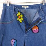 Madewell Emmett Wide Leg Crop Jean Women 32 DIY Floral Face Paint Rainbow Stitch Photo 9