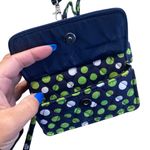 Vera Bradley Navy Blue LUCKY YOU Polka Dots Adjustable Crossbody Wallet Purse Photo 7