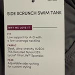 Athleta ‎ Side Scrunch Gray Swim Tank Size Small NWT Photo 7