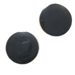 Liz Claiborne Vintage Black Faux Onyx Gold Tone Round Clip Earrings Photo 0