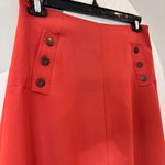 Forever 21  Rust Orange Button Tab Skirt A-Line Polyester Contemporary Size Large Photo 1