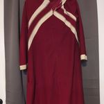 Vassarette Women's Medium Red Zip Nightgown, Vintage Sleepwear Striped Nightgown Photo 0