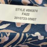 J.Crew  V-Neck Mini Dress Floral Fields Navy Smocked Waist Ruffle Neck Medium Photo 8