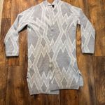 Love by Design  Cardigan Sweater Size XL Gray White Longer Length Western‎ Photo 0