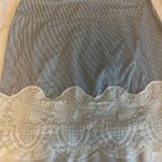 Chic Striped Blue and White Lace Mini Skirt Size 6 Photo 1