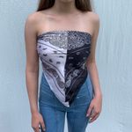 NWT Two Tone Paisley Scarf / Scarf Top Photo 2