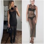 ZARA NWT SHIMMERY LONG MESH DRESS SIZE S - Photo 2
