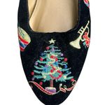 Vintage 1990’s Rate velvet Christmas loafers Black Size 7.5 Photo 5