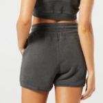 l*space L* Women’s XS Sideline Sweat Shorts Washed Black Casual Lounge Sporty New Photo 10