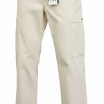 ZARA  Cargo Cream Pants Denim Size 6 New‎ Photo 0