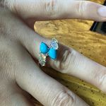 Sleeping Beauty Turquoise Ethiopian Opal Sterling Silver Ring Size 7 Photo 3